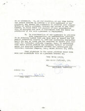 TIM HOLT - CONTRACT SIGNED 01/11/1939 picture