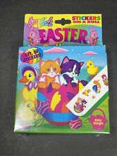 Lisa Frank Easter Roll Out Stickers NOS Sealed Box Kitty Duck Designs 6 Feet USA picture