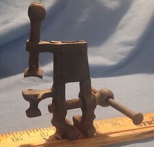 Unique RARE Vtg Antique Small Mini Jewelers Gunsmith Clockmaker Bench Vise picture