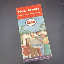 ESSO STANDARD OIL COMPANY 1953 NEW JERSEY STATE ROAD MAP Vintage  Ephemera picture