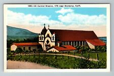 Monterey CA-California, El Carmel Mission, Exterior, Vintage Postcard picture