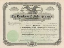 Donaldson and Fisher Co. - 1921 Stock Certificate - General Stocks picture