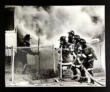 1990 Winthrop MA House Fire Gas Explosion Scene Firefighters Vintage Press Photo picture