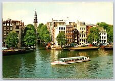 Holland Amsterdam River Amstel Vintage Postcard Continental picture