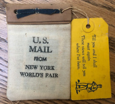1939-40 NY World's Fair Mini Sealed Souvenir U.S. Mail Bag with Stamps Inside picture