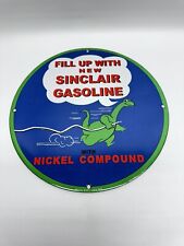 Sinclair Gasoline Vintage Style Porcelain Enamel Service Station Motor Oil Sign picture