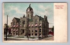 Findlay OH-Ohio, Hancock County Court House, Antique Vintage Souvenir Postcard picture