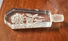 Vintage Carved Crystal Rose Perfume Bottle Stopper 2 1/2 Inch picture