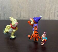 2 Hallmark Ornaments Winnie the Poof -Tigger with Piglet and Skating Rabbit picture