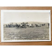 Vintage 1900s/ 1920s Harvesters C.B. Ranch Bukley Valley Postcard RPPC B&W picture