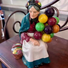 Vintage ROYAL DOULTON Retired Figurine “Old Balloon Seller” (Woman)~No Box~Mint picture
