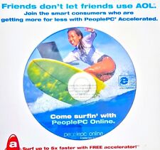 SURFING PeoplePC America Online AOL Collectible / Vintage Install Disc RARE picture