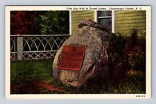 Fredonia NY-New York, Site of First Gas Well in U.S, Vintage c1955 Postcard picture