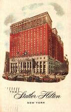 The Statler Hilton Hotel NY Vintage Postcard 1962 Posted picture
