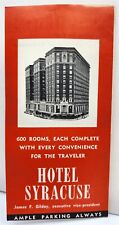 1930s Hotel Syracuse Travel Brochure & Map - Syracuse, New York - HH picture