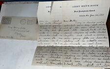 Antique 1919 Letter Army Men’s Room Letterhead Chillicothe Ohio OH Camp Sherman picture