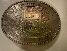 1983 NFR 25th Anniversary Trophy Belt Buckle, Gist Sterling Silver Overlay picture