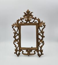 AQ Victorian Cast Iron Finished Goldish Tone Picture Frame Easel For Photo 4 x 6 picture
