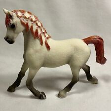 Schleich White Arabian Mare Horse, Custom Painted, Retired, Miniature #13761 picture