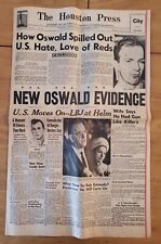 Vintage Rare Houston Press Newspaper NEW OSWALD EVIDENCE EXCLUSIVE Nov 23, 1963  picture