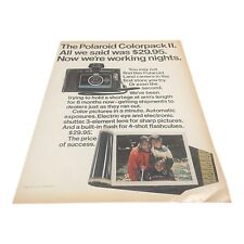 Vintage 1969 Polaroid Colorpack II Camera Ephemera Print Ad 10.5” X 13.5” C.07 picture
