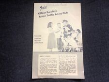 Vintage OFFICER PRESSLEY'S Junior Traffic Safety Club Pamphlet AMERICAN TRUCKING picture