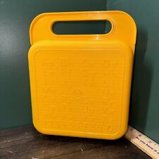 Vintage Tupperware Lunch Box 123 Abc’s Yellow picture