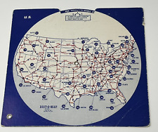 1970s Plumly Dist-O-Map West Central U.S. Routes Distance Calculator Wheel picture
