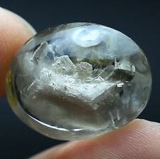 23ct 100% Natural Clear Green Ghost And Mica Crystal Quartz Pendant Polished picture