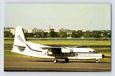 Postcard Business Express Airplane Fokker F27-1`00 1980s Unposted Chrome picture