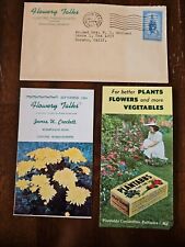 Flowery Talks & Plantabbs Booklet Envelope & 3 Cent Stamp 1950 James U. Crockett picture