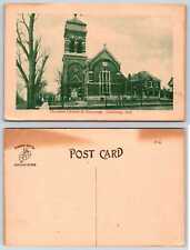 Edinburgh Indiana CHRISTIAN CHURCH AND PARSONAGE Postcard k167 picture