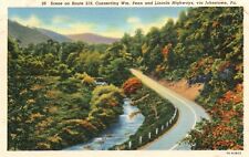 Postcard PA Route 219 b/w Wm Penn & Lincoln Highways Linen Vintage PC H2948 picture