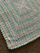 Vintage Handmade Crochet Throw Afghan Blanket 42