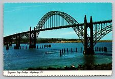 Yaquina Bay Bridge Newport Oregon Vintage Unposted Postcard picture