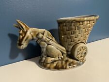 Vtg 60’s Reluctant Donkey Planter Made In Ireland Shamrock Pottery Small 5x3.5” picture
