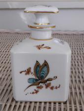 Hand Painted Limoges France Perfume or Cologne Bottle with a Butterfly Design picture