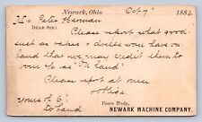J99/ Newark Ohio Postcard Postal Card c1880s Newark Machine Company 57 picture