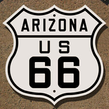 Arizona US route 66 highway marker sign mother road Kingman Flagstaff Winona 12