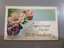 Wilkinsburg Pennsylvania Glitter Greetings Postcard Used  1910 picture