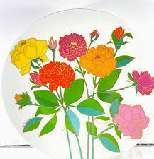 Vintage 70's Rosenthal Studio, Germany, Wolf Bauer floral plate 12 1/2