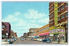 c1950's Main Street Looking North Classic Cars Aberdeen South Dakota SD Postcard picture