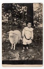 Unique RPPC of a Child with his Pet Sheep - CUTE picture