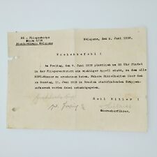 1939 German Flyer Corps Aviation Meeting troop leader document original paper picture