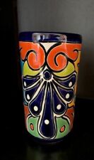 Authentic Talavera Drink Glass Tumbler, Hand-Painted, 7 Ounce picture