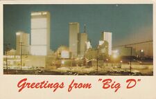 Postcard  Greetings From Dallas Texas The Big D Panoramic View Downtown Posted picture
