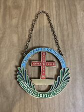 Vintage 1984 Terra Sancta Guild Brass Hanging Medallion Israel Christian picture