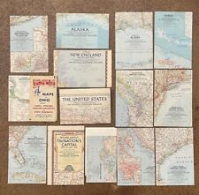 Vintage National Geographic Map LOT United States Alaska Hawaii New England RARE picture