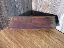 Antique Kraft Cheese Wood Box Finger Joints Advertising Wooden Crate Early L8 picture