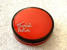 1930s ART DECO RED ENAMEL MURIEL ASTOR DRY ROUGE COMPACT Vintage NEVER USED Rare picture